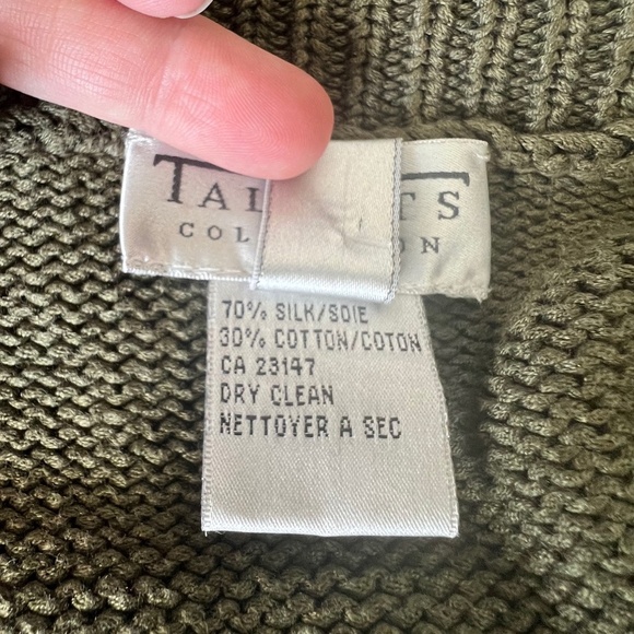 Vintage Talbots Collection Silk Blend One Button Knit Cardigan Sweater Large. - Picture 4 of 15